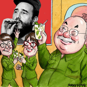 Susan Templeman, Maria Vamvakinou and Warren Entsch. Illustration: John Shakespeare