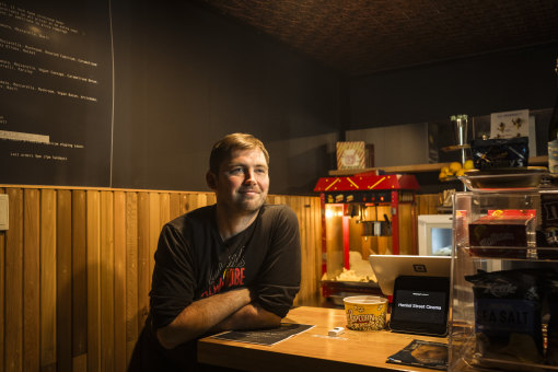 Jack White opened Henkel Street Cinema in a factory where he previously ran a burrito restaurant.