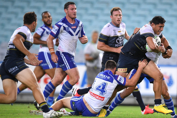 Taumalolo's absence was keenly felt on Saturday as the Cowboys were upset by the previously winless Sharks.