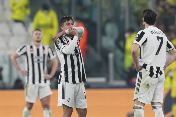 Juventus players were left disappointed on the final whistle.