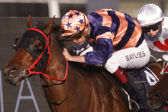 Brutality will sport blinkers again in the Festival Stakes.