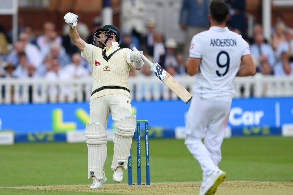 Steve Smith top scored for Australia on day one at Lord’s. 