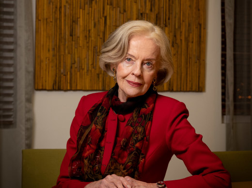 Former governor-general Quentin Bryce in her Queensland University of Technology office, 2020.