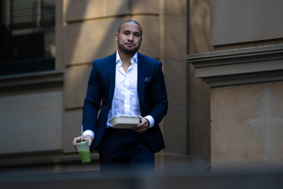 Jamil Hopoate outside Central Local Court in July.