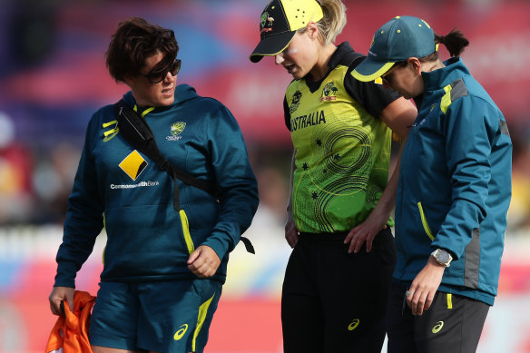 Ellyse Perry missed the T20 World Cup final due to a serious hamstring injury.