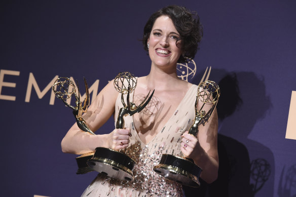 Phoebe Waller-Bridge, winner of the Emmys for outstanding lead actress in a comedy series, outstanding comedy series, and outstanding writing for a comedy series for Fleabag.