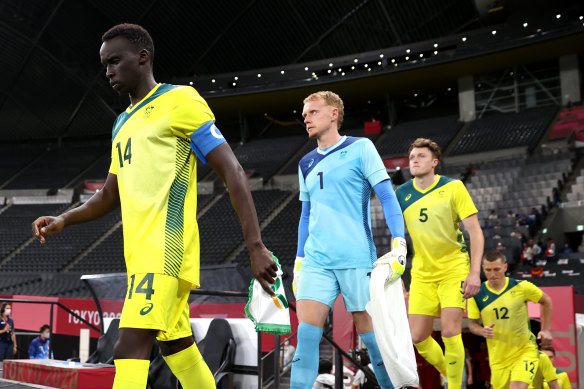 Thomas Deng will lead the Olyroos out again for tonight’s crucial clash with Egypt.