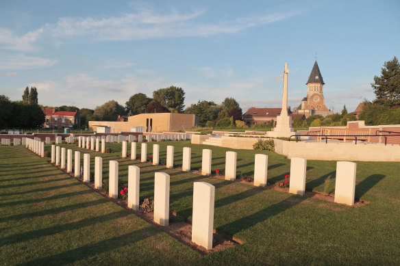 The Commonwealth War Graves Cemetery in Fromelles.