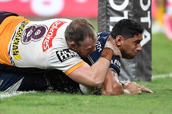 Jason Taumalolo has carried the Cowboys on his back at times during his 299 NRL games.