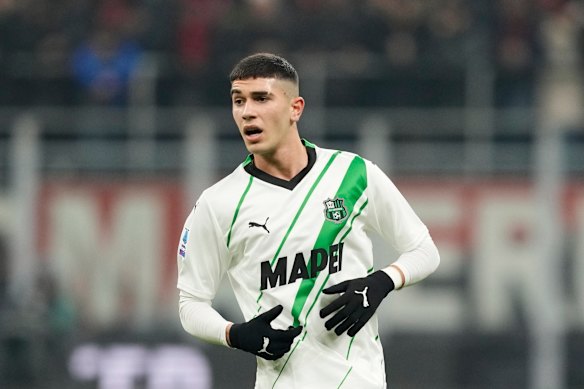 Cristian Volpato in Sassuolo colours.