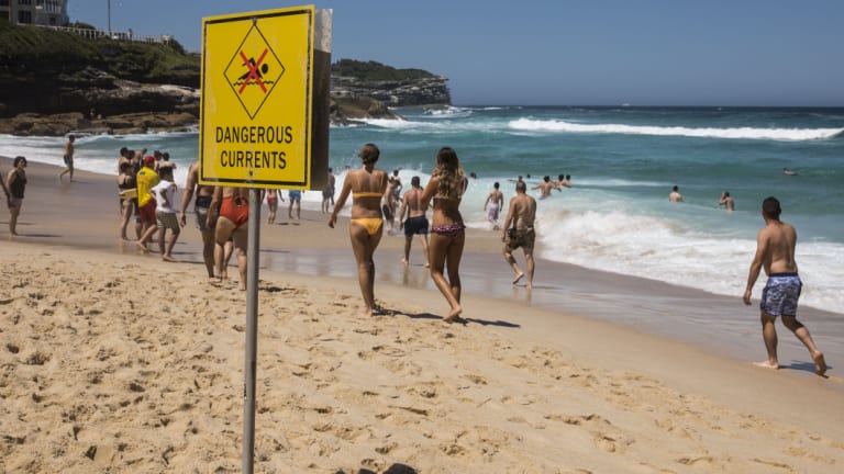 Bronte Beach was closed due to dangerous conditions.