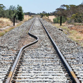 The piece of railway track bent in 40-degree heat. 