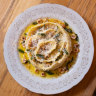 Go-to dish: Smoked butternut pumpkin-filled pappardelle with hazelnuts, lemon and sage.
