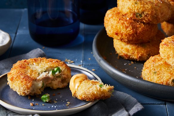 Tuna cakes.