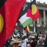 The Invasion Day rally outside Parliament House