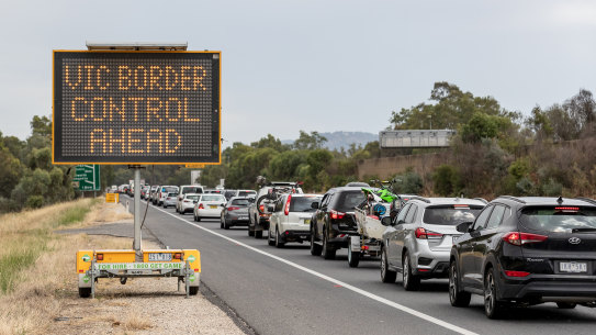 The NSW-Victoria border has been slammed shut. 