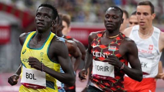 Peter Bol pushed hard in the 800 final in Tokyo.