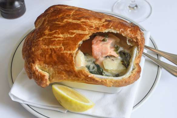 The Builders Arms fish pie is a year-round favourite.