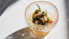 Spanner crab, heirloom tomatoes, kelp consomme is a highlight dish at Audrey’s.