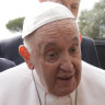 Pope Francis leaves hospital after treatment for bronchitis, saying ‘I’m still alive’