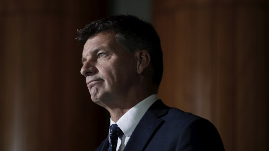 Energy and Emissions Reduction Minister Angus Taylor.