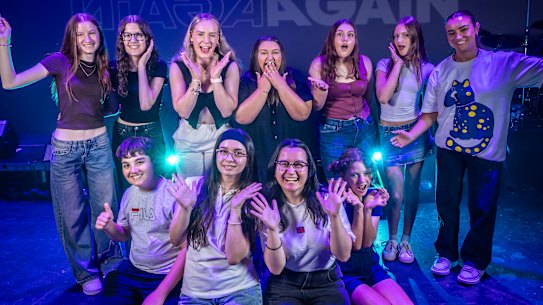 Members of Generation Z, who account for half the ABBA songs streamed globally on Spotify, attend a concert by tribute group Bjorn Again in Melbourne.