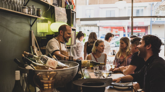 Op-shop finds, vinyls, and local-heavy drops inform this cosy neighbourhood wine bar.