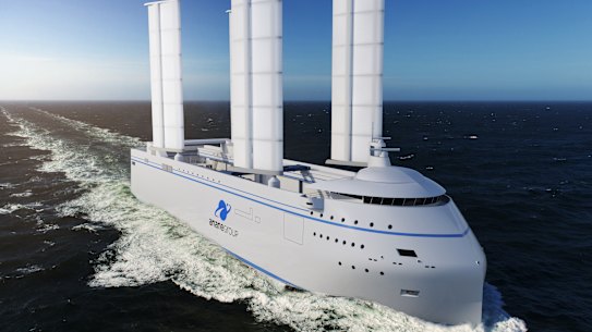 The Canopée 2 is a purpose built wind assist vessel.