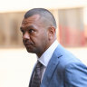 Kurtley Beale arrives at Downing Centre District Court on Tuesday for his bail variation hearing.