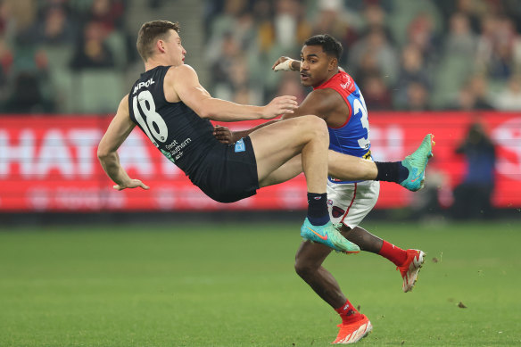 Cripps, Walsh shine for Blues as Dees pay price for sluggish start in nail-biter