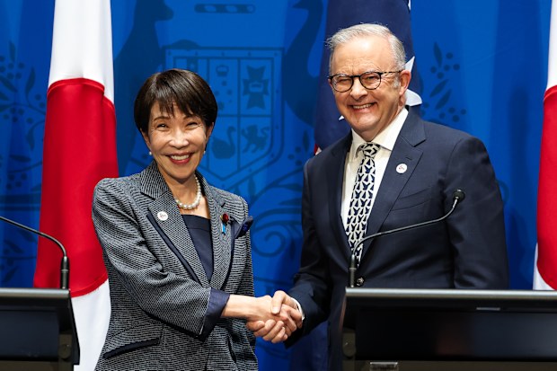 Prime Minister of Japan Sanae Takaichi and Prime Minister Anthony Albanese.