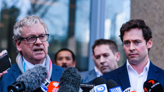 Chris Masters (left) and Nick McKenzie.