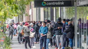 Centrelink queues have stretched around blocks in Australian cities this week.