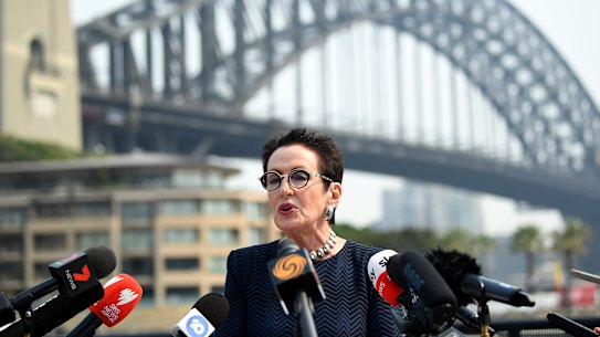 Sydney lord mayor Clover Moore defends the fireworks on Tuesday.