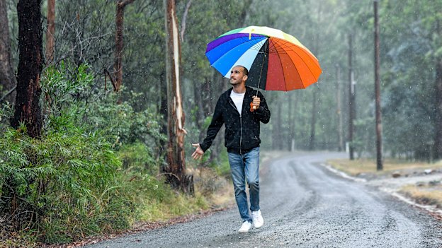 The taste of freedom: Moz at his new home in Melbourne’s outer suburbs.