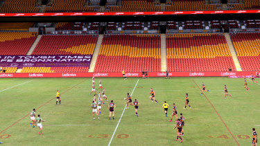 Countdown to kick-off: Brisbane’s Suncorp Stadium is likely to be one of several ‘‘bubble’’ venues. 