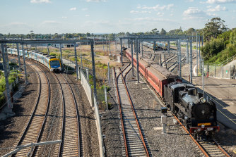 Steam was back on the Frankston line on Sunday.