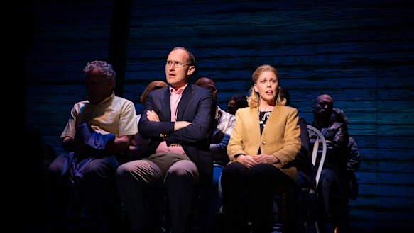 Katrina Retallick, here with original cast member Nathan Carter, gets to play a love story among the chaos.