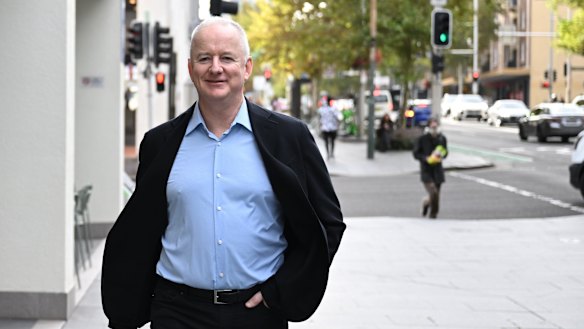 ABC managing director Hugh Marks arrives to the Fair Work Commission in Sydney on Monday.