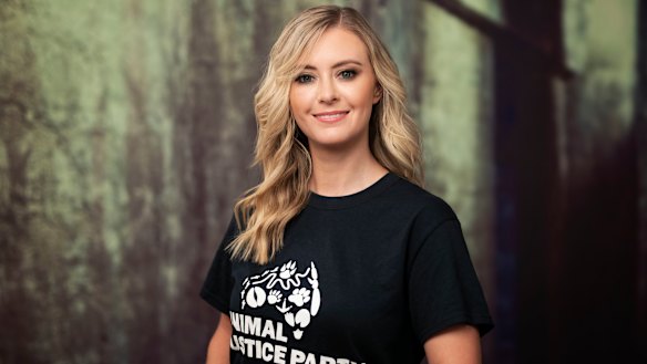 Emma Hurst, Animal Justice Party candidate for the Legislative Council. The party has the highest percentage of women.