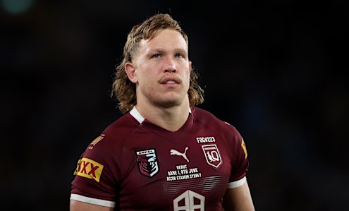 Maroons prop Reuben Cotter.
