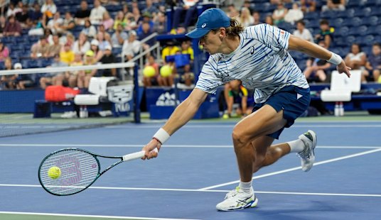 De Minaur had to work hard to scrape past Thompson in a rollercoaster fourth-round clash.