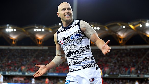 The return: Gary Ablett has fired at the Cats, when fit.