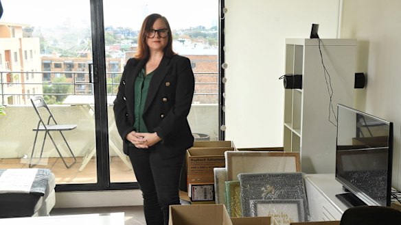 Packing up: Having lost her job as marketing manager at two big Sydney stadiums, Fiona Gulin is heading home to Melbourne.