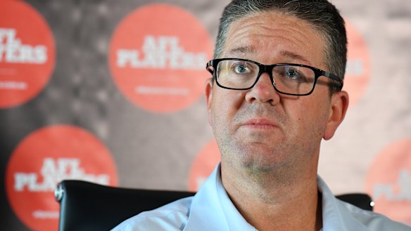 Paul Marsh faces the media.