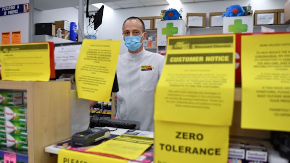 Pharmacist Fedele Cerra says staff have been left traumatised after receiving death threats over toilet paper and medicine shortages.