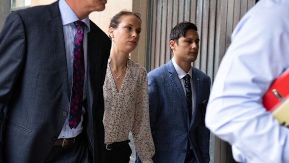 Hannah Quinn and Blake Davis are on trial for the alleged murder following a botched home invasion. 