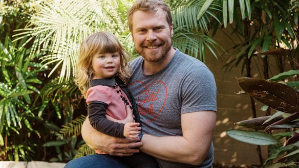 Rob Sturrock and his wife each work four days a week and spend one weekday each looking after daughter Clementine.