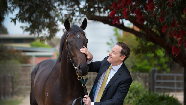  Tabcorp's managing director of wagering, Adam Rytenskild (right).