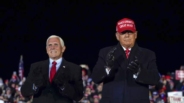 Vice-President Mike Pence could briefly assume command and replace President Donald Trump if a two-thirds majority of Congress agrees to enact section 4 of the 25th Amendment, but it is not swift. 